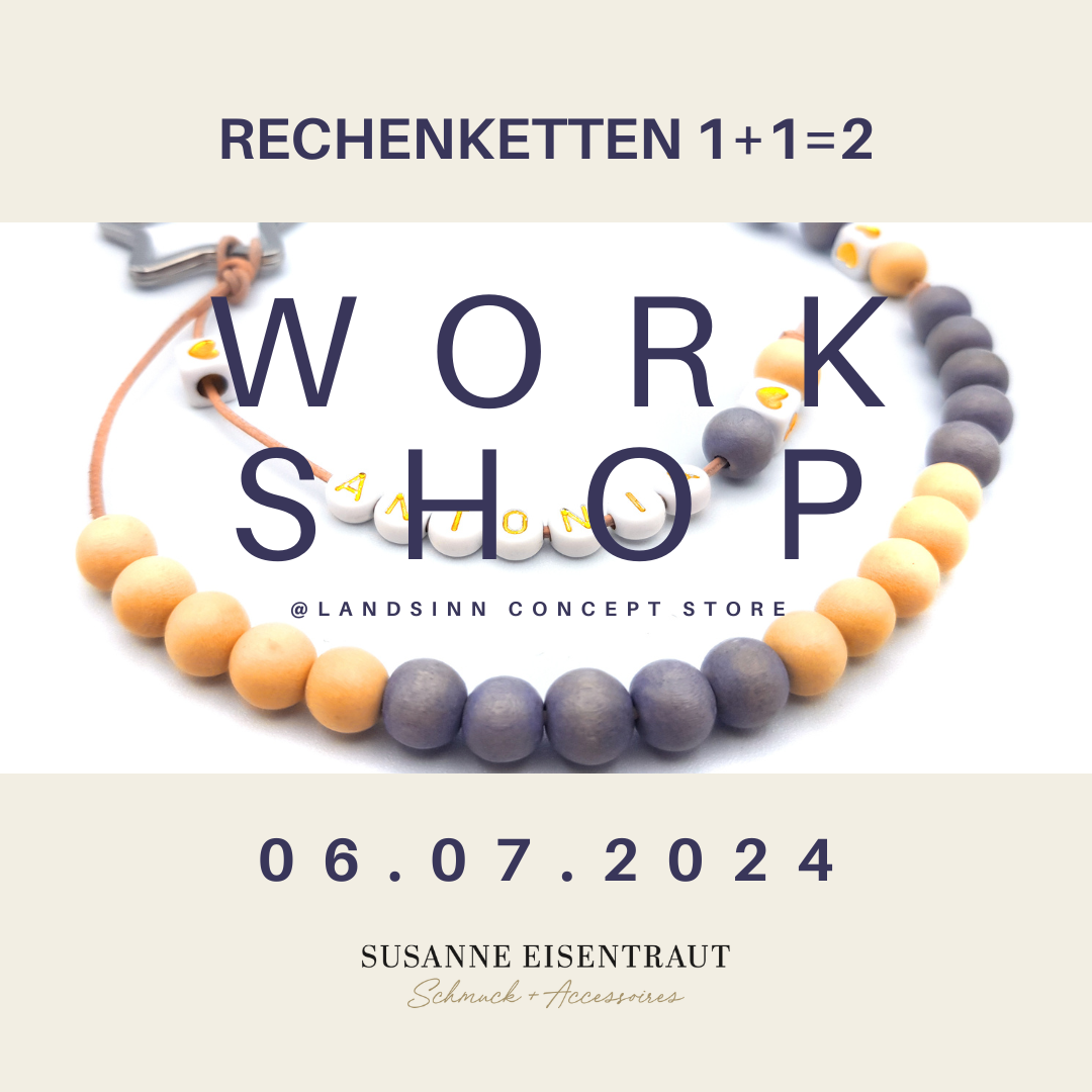 Workshop Rechenkette + Armband 06. Juli 2024, 15:00 - 16:30 Uhr